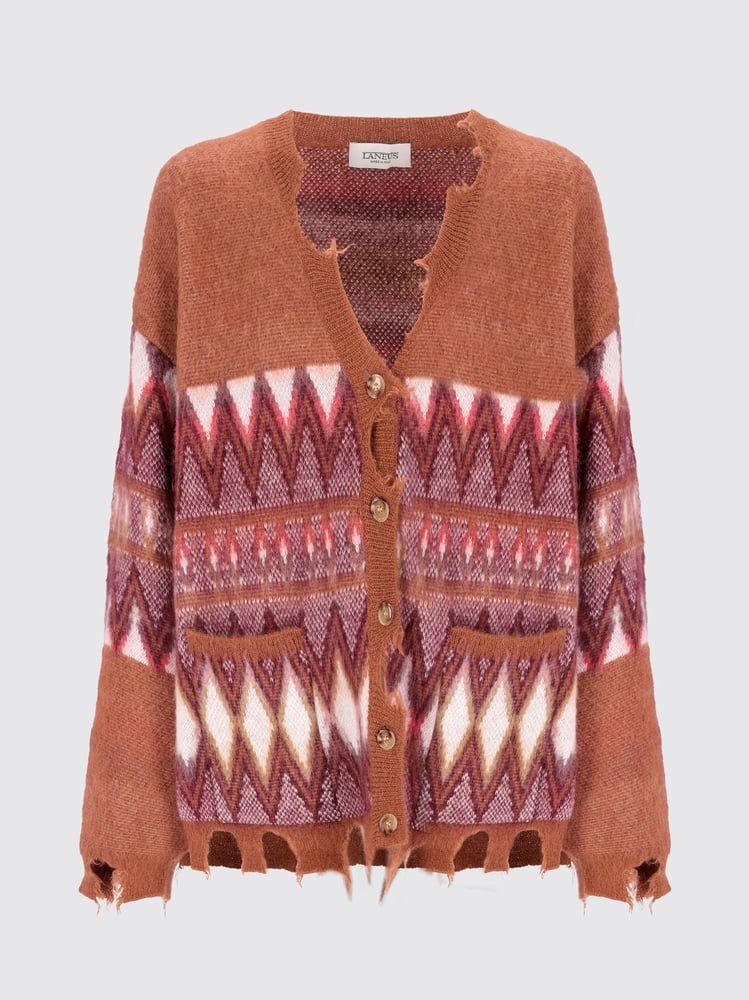KNITTED CARDIGAN 103-BURNT