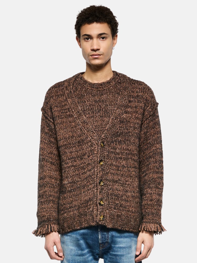KNITTED CARDIGAN 267-BURNT