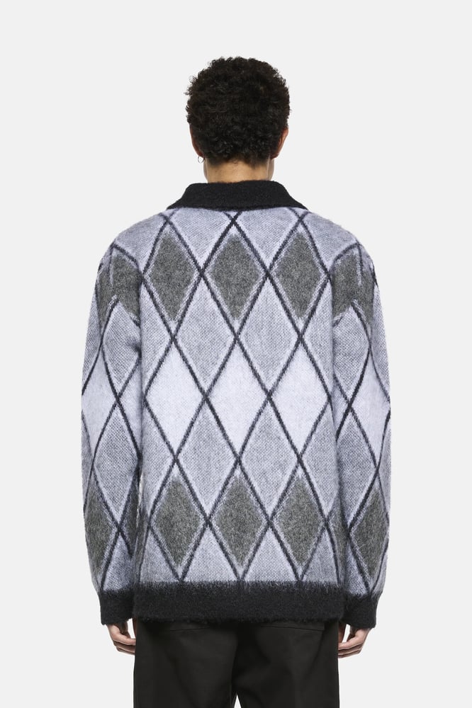 KNITTED POLO OVER-302-GREY