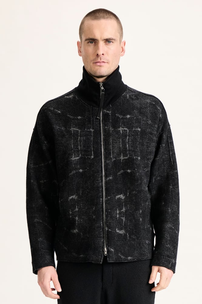 Oversize zipped jacket21562-BLACK
