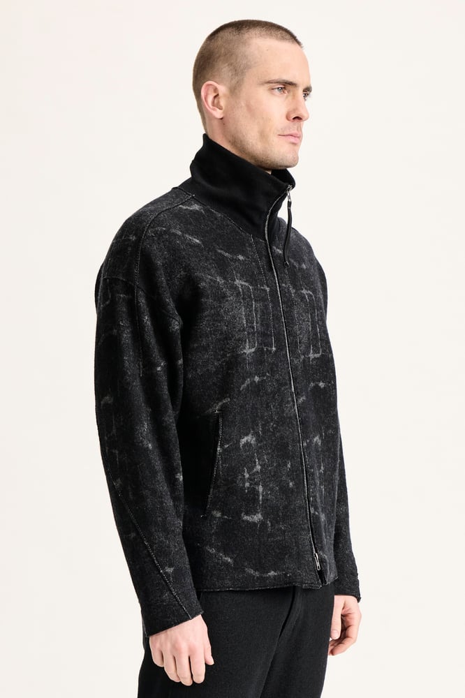 Oversize zipped jacket21562-BLACK