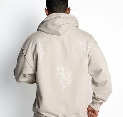BHOX 140FLOWER-HOODIE-STONE