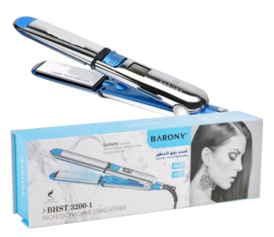 Ion hair straightener device from Barony