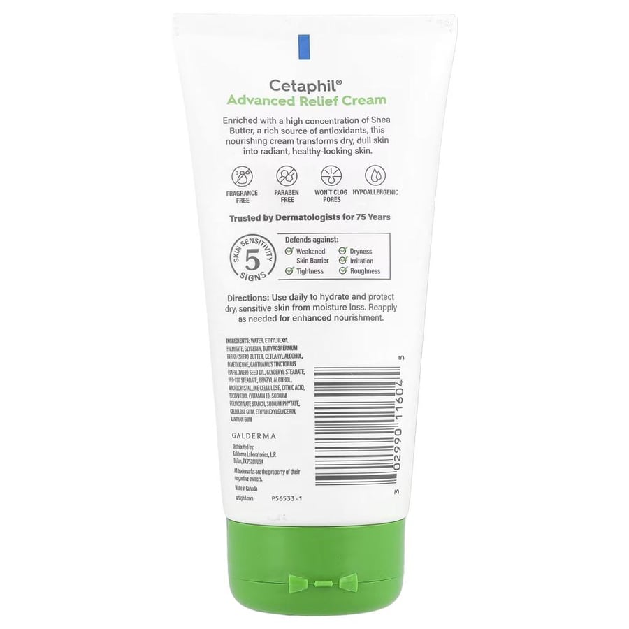 Cetaphil, advanced treatment cream with shea butter, for constantly dry and sensitive skin, 6 ounces (170 g) from Cetaphil