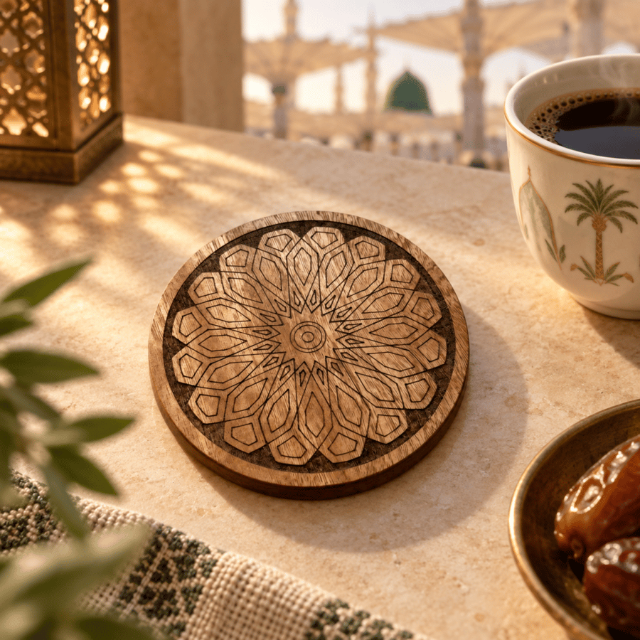ظِلال – قاعدة أكواب خشبية