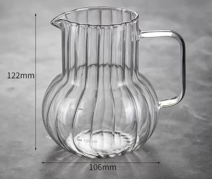سيرفر زجاجي مخطط -300ml