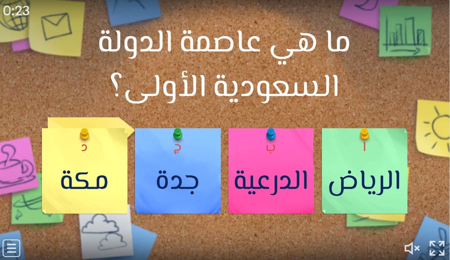 مسابقة يوم التأسيس (10 اسئلة على wordwall)