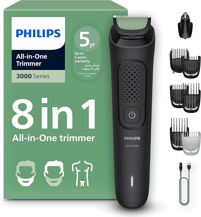 ماكينة حلاقة Philips Multigroom 8 في 1 | للعناية بالشعر واللحية والجسم