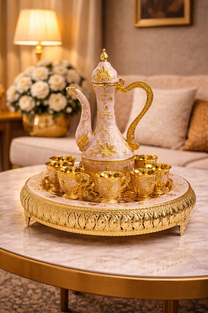 Luxury Arabic coffee set... distinguished in serving and hospitality that honors