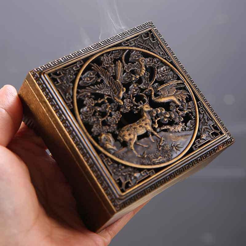 Elegant metal incense burner