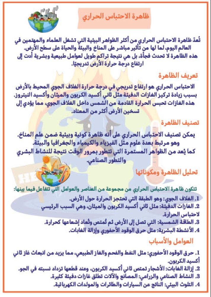 بحث ظاهرة الاختباس الحراري