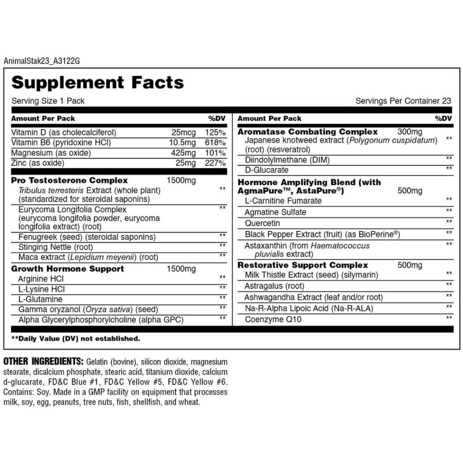 ANIMAL STTAK ALL IN 1 HORMONE  أنيمال ستاك معزز هرمونات شامل
