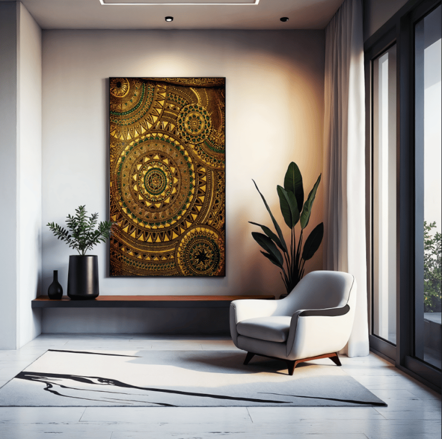 لوحة قماشية بتصميم ذهب الحضارات C6026