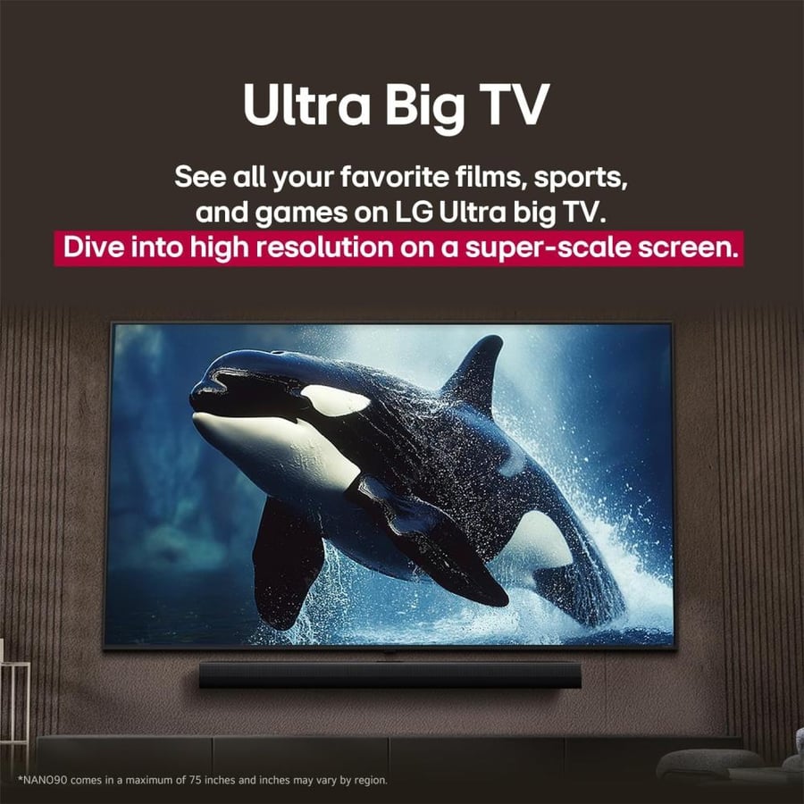 LG 65-inch NanoCell 4K Smart TV with Magic Remote and WebOS - 65NANO80A6A