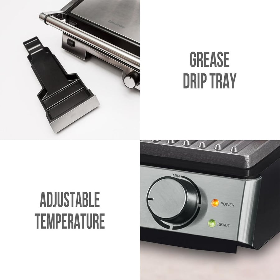 Muller Koch Electric Grill 2000W Steel Color - MK-6025