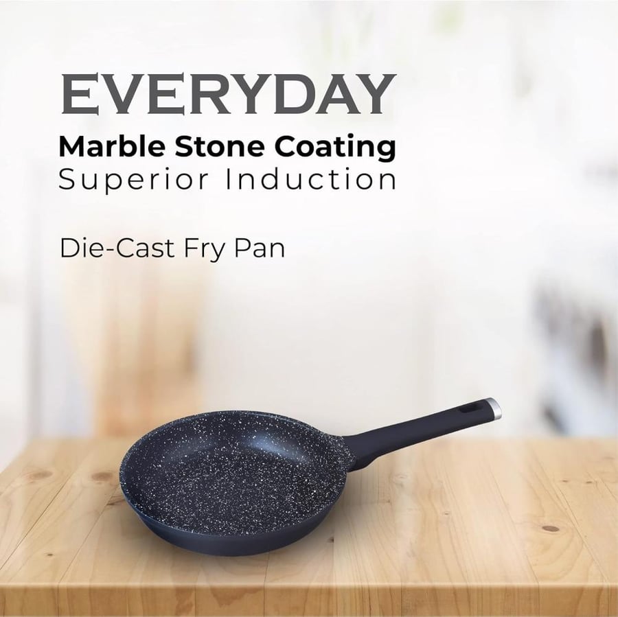 Müller Kitchen 24cm Cast Aluminum Cooking Frying Pan (German Non-Stick Marble Granite Coating Technology), PFOA Free - MK-3020