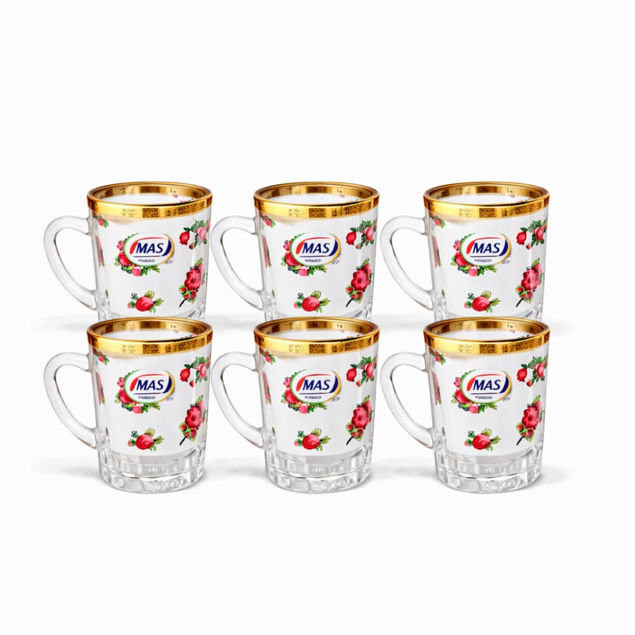 White Shalki cups, 6 pieces