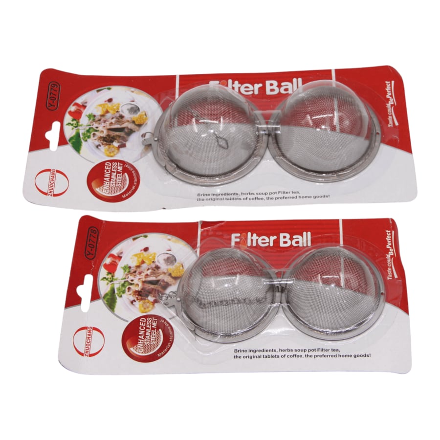 Set of 2 large and small strainers