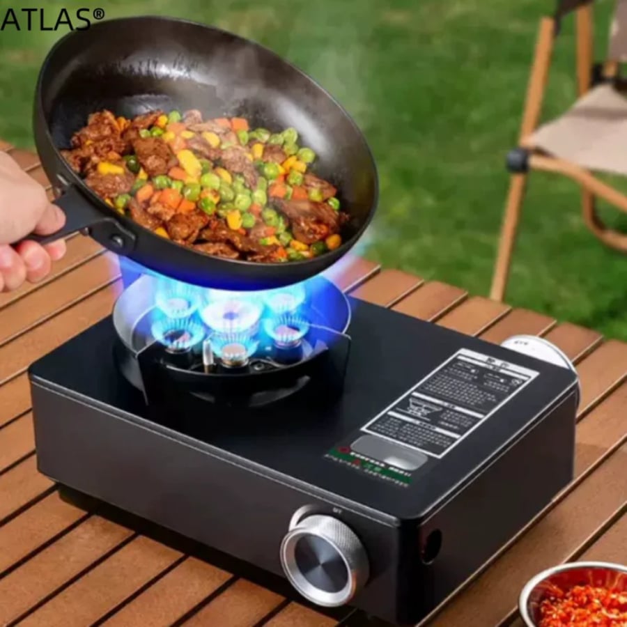 Travel stove with 7 burners