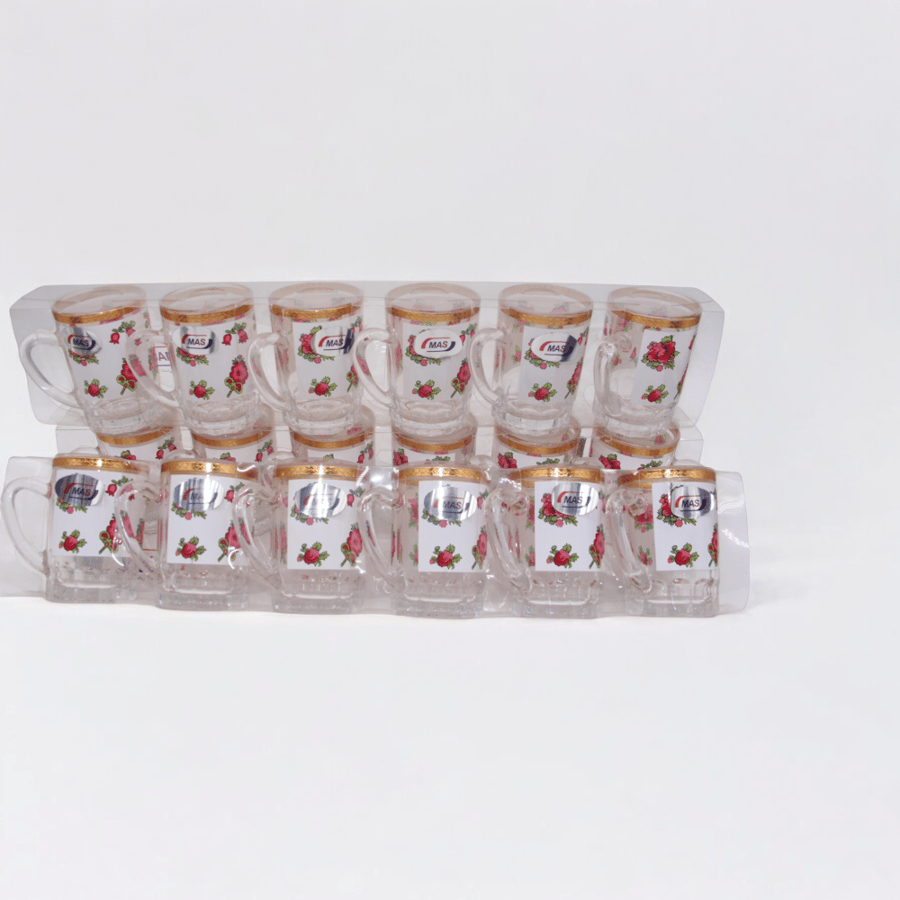 White Shalki cups, 6 pieces