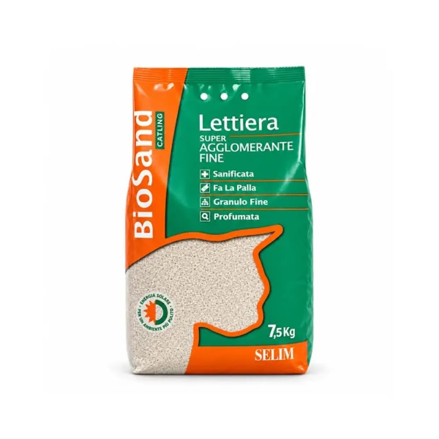 بيو ساند رمل قطط متكتل ومعطر – 7.5 كجم Bio-Sand Clumping and Scented Cat Litter – 7.5 kg