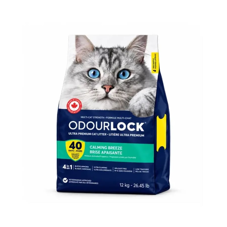 أودور لوك رمل قطط كالمنج بريز – 12 كجم Odour Lock Calming Breeze Cat Litter – 12 kg
