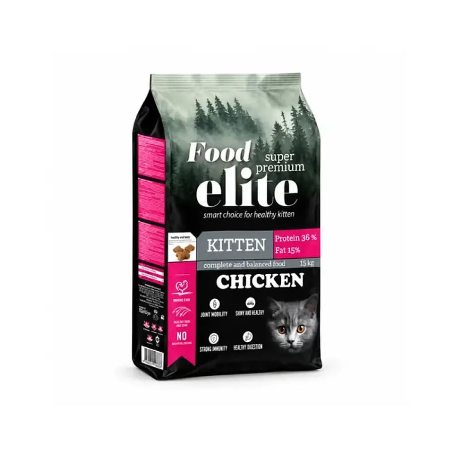 فود إليت طعام القطط الصغيرة بالدجاج Food Elite Chicken Kitten Food