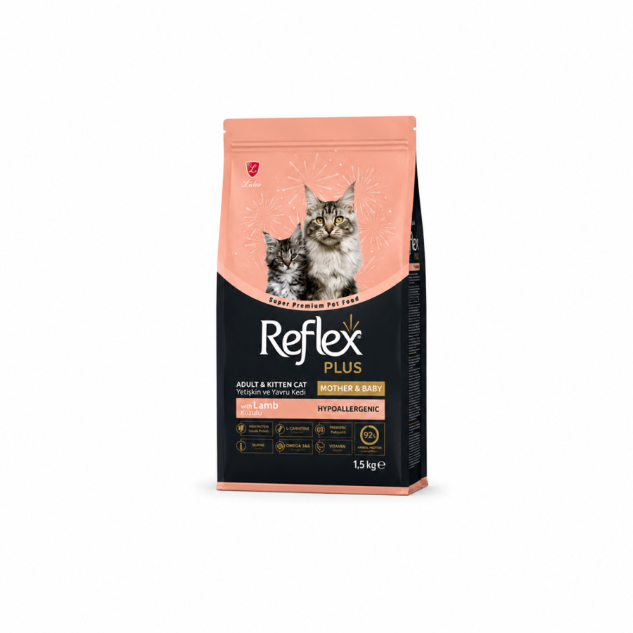 Reflex Plus Mother & Baby Lamb للقطط الأم والقطط الصغيرة – 1.5 كجم