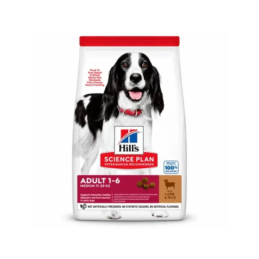 هيلز ساينس بلان للكلاب البالغة المتوسطة بالضأن والأرز Hill's Science Plan Adult Medium Dog with Lamb & Rice