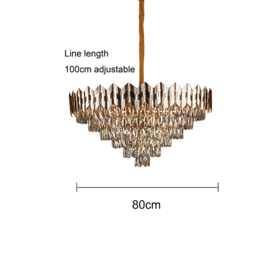 نجف مودرن ذهبي E14*15L قطر 80 سم