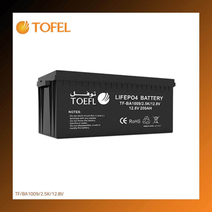 بطارية ليثيوم طاقة شمسية ارضي 12.8V / 200Ah / 2500W