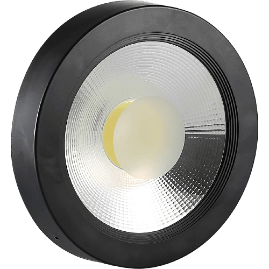 Black appearance flashlight, yellow lighting color, 40 watts, 30 cm