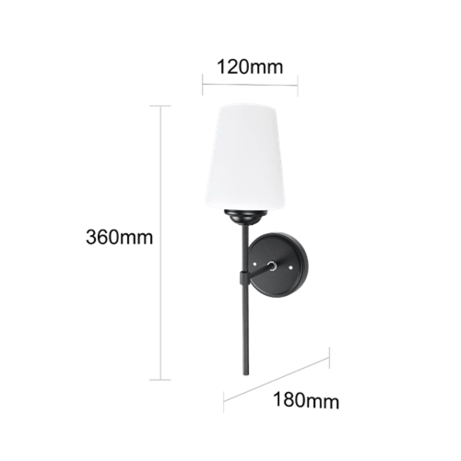 Modern black wall sconce lighting single E27*1L