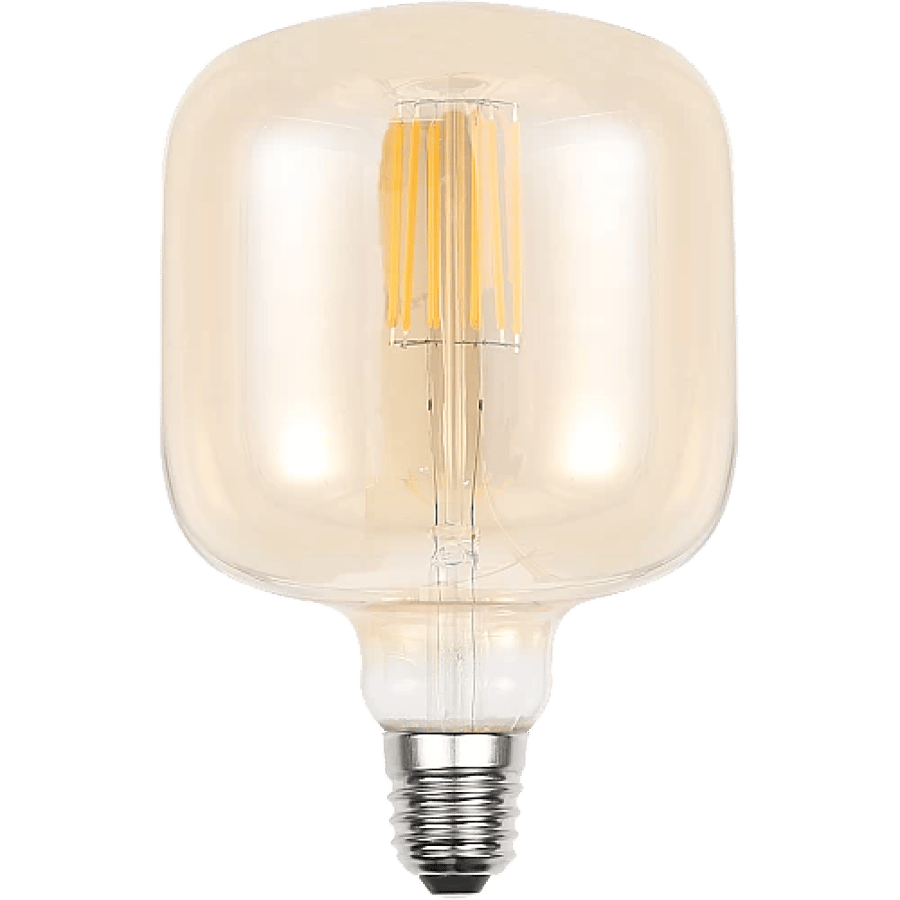 Modern decorative glass lamp, golden, 18 cm diameter, light color yellow, 5 watts