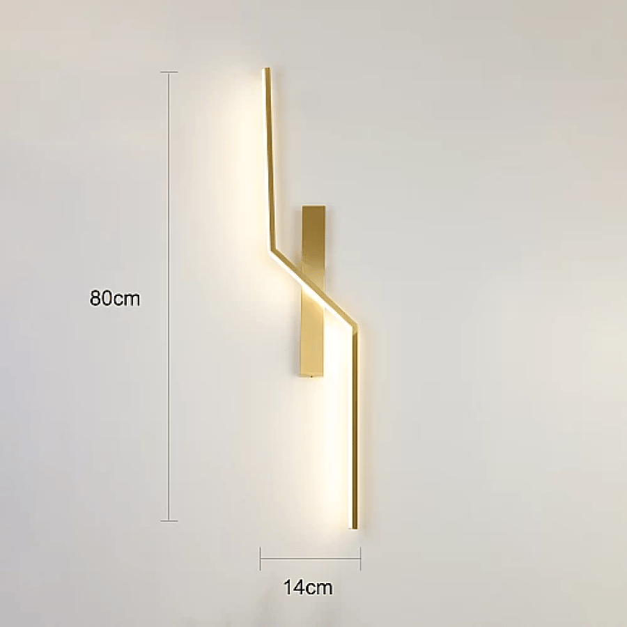 إضاءة جدارية لون الشكل ذهبي 3 إضاءات متغيرة تصميم فاخر وراقي 20 واط قطر 80 سم