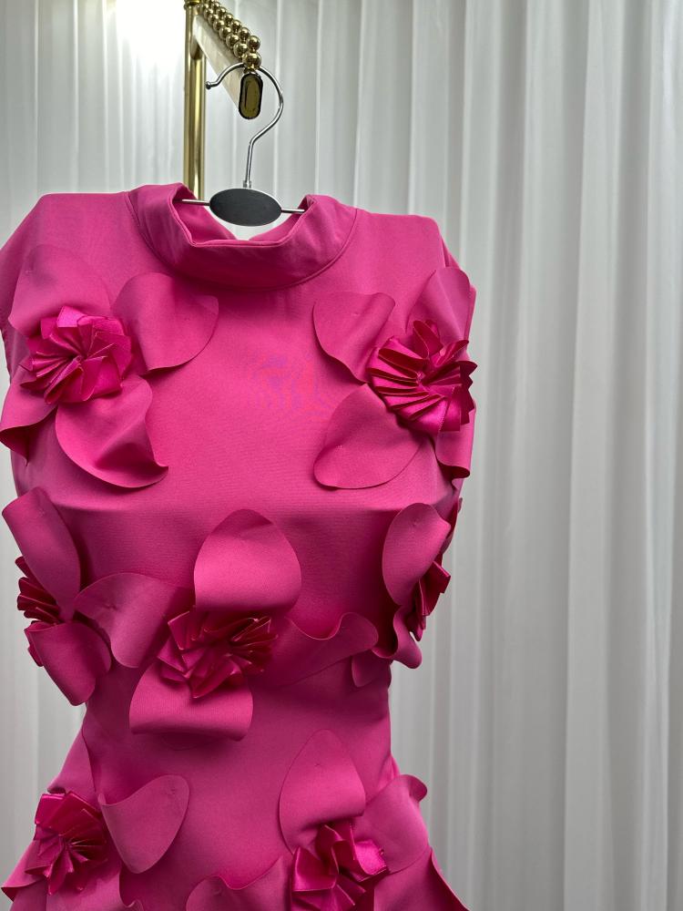 Pink flower dress
