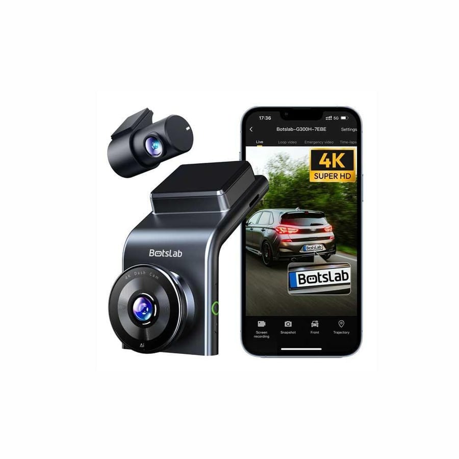 داش كام بوتسلاب G300H Plus كاميرا أمامية بدقة 4K وكاميرا خلفية بدقة Full HD
