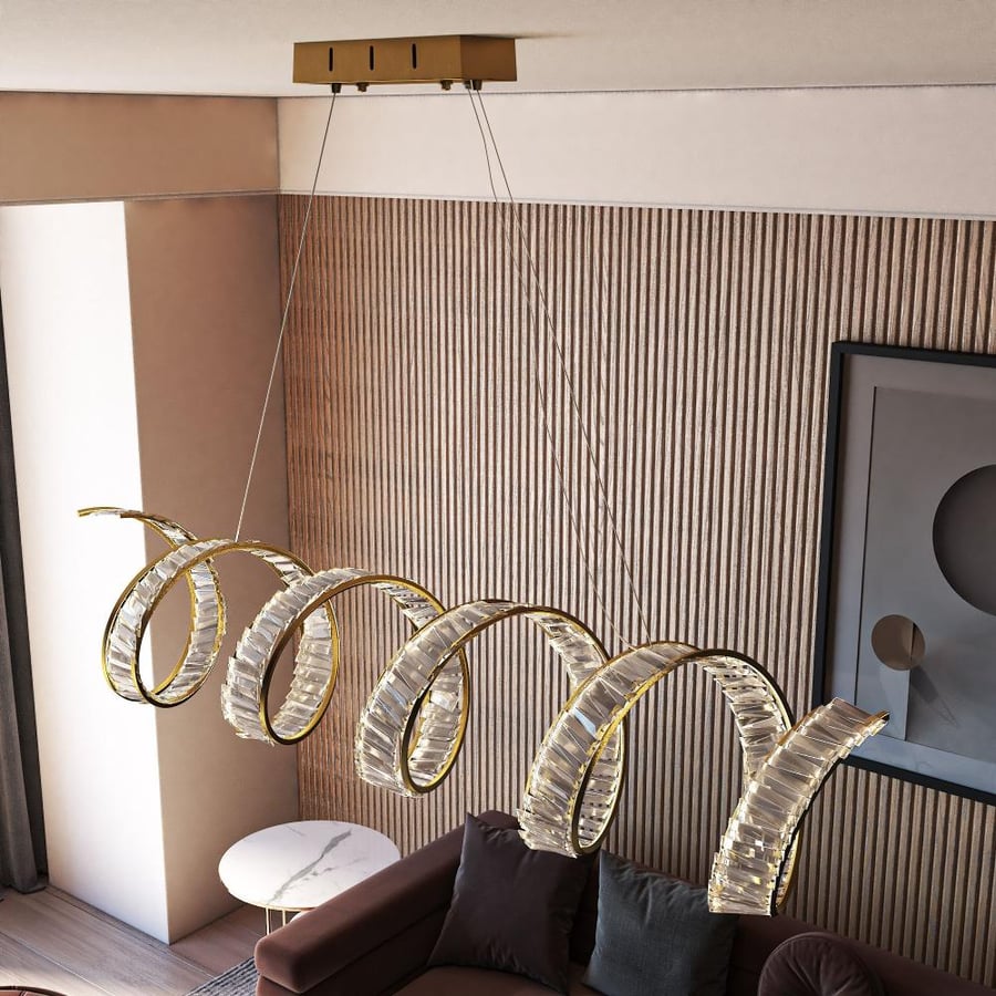 Golden Crystal Chandelier