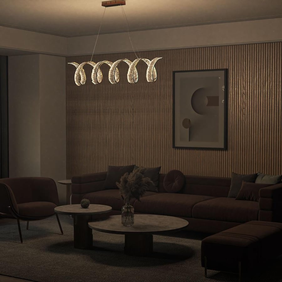 Golden Crystal Chandelier