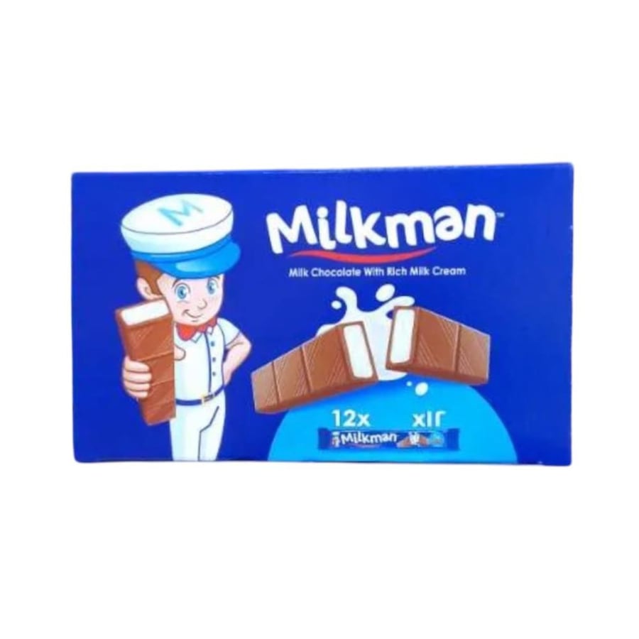 ميلك مان شوكولاتة بالحليب 12 قطعة