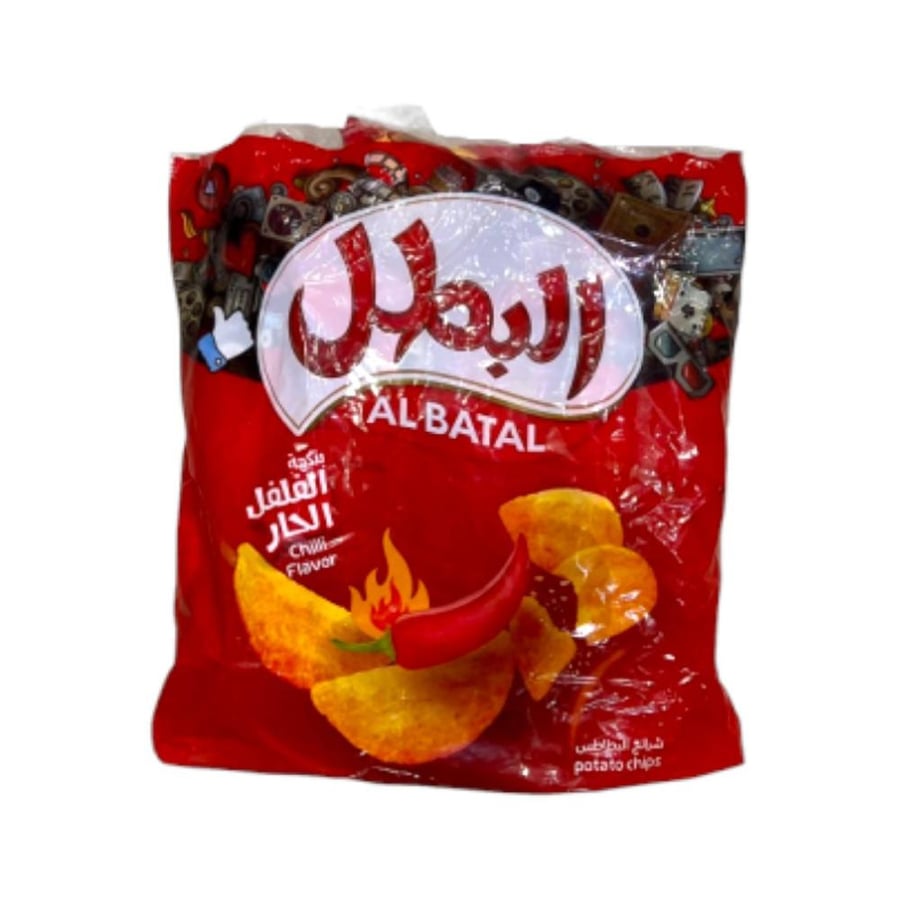 البطل رقائق البطاطس بنكهة الفلفل الحار 20 قطعة
