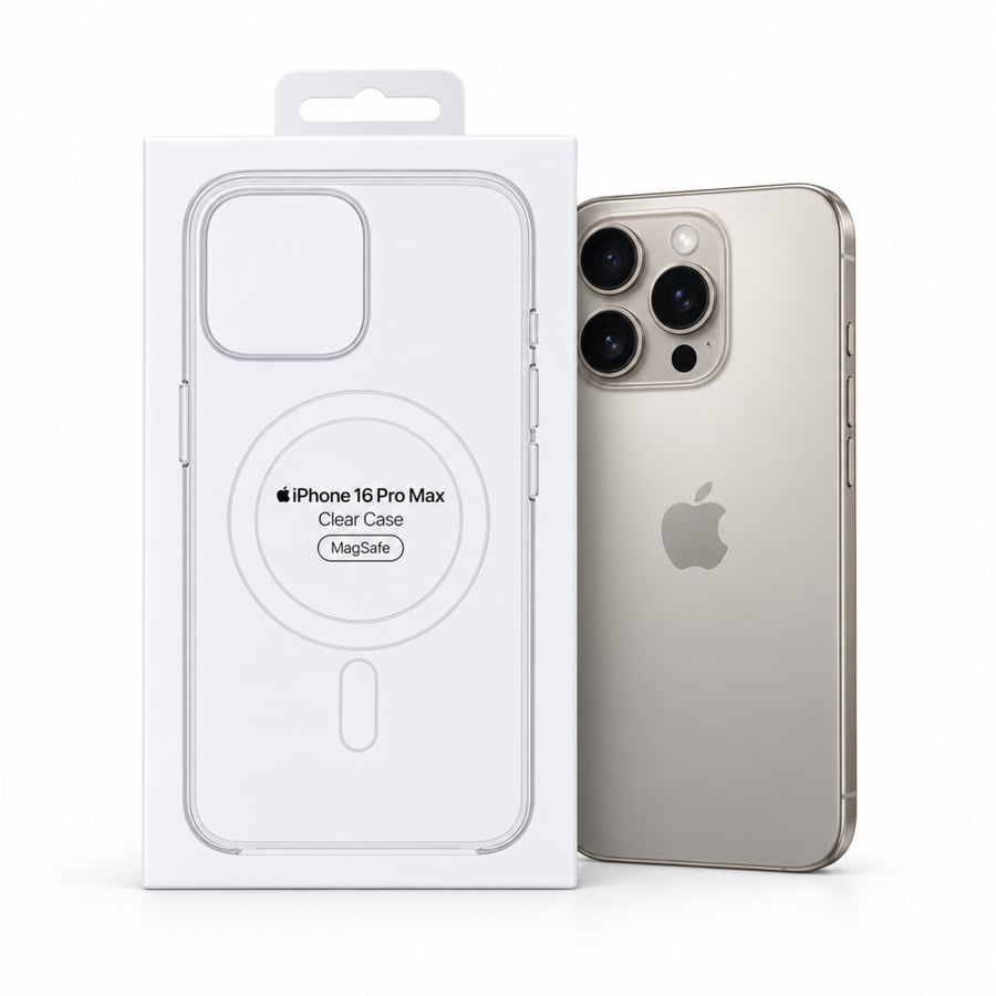 كفر شفاف MagSafe لايفون 16 برو ماكس مع صورة الجهاز