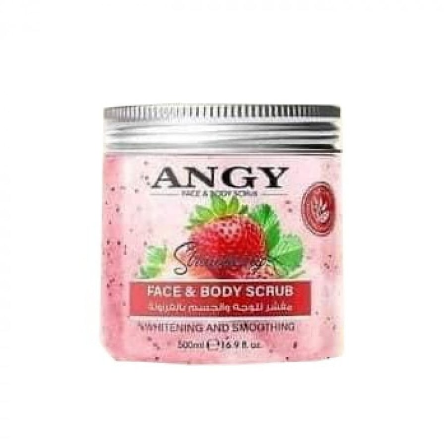 Strawberry face and body scrub by Angie - 500ml