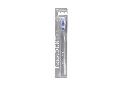 White medium hardness toothbrush, 1 piece head