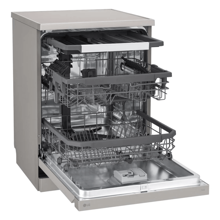 LG dishwasher, 14 place settings, 9 programs, silver - model DFC415FPE