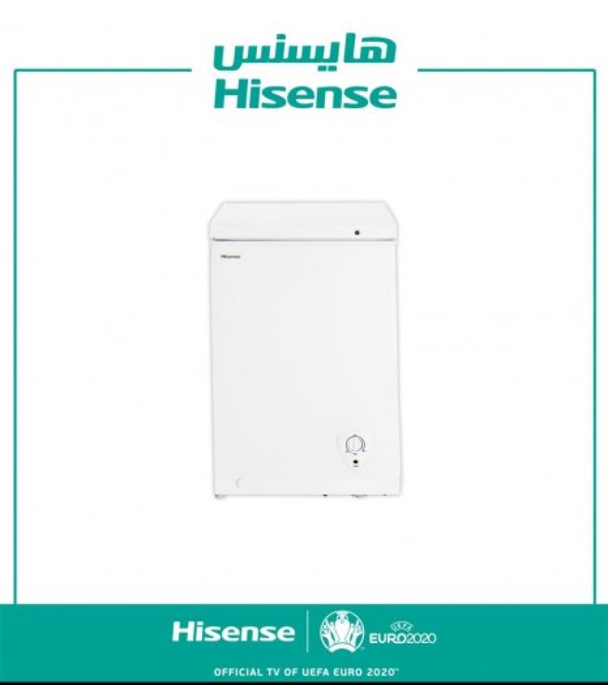 فريزر مسطح هايسنس 95 لتر ابيض