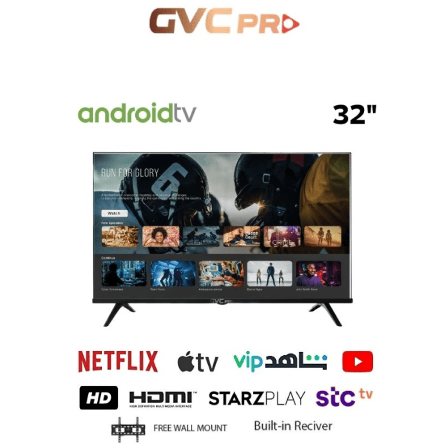 شاشة جي في سي برو 32 بوصة , HD سمارت  - GVC-32TUS5100