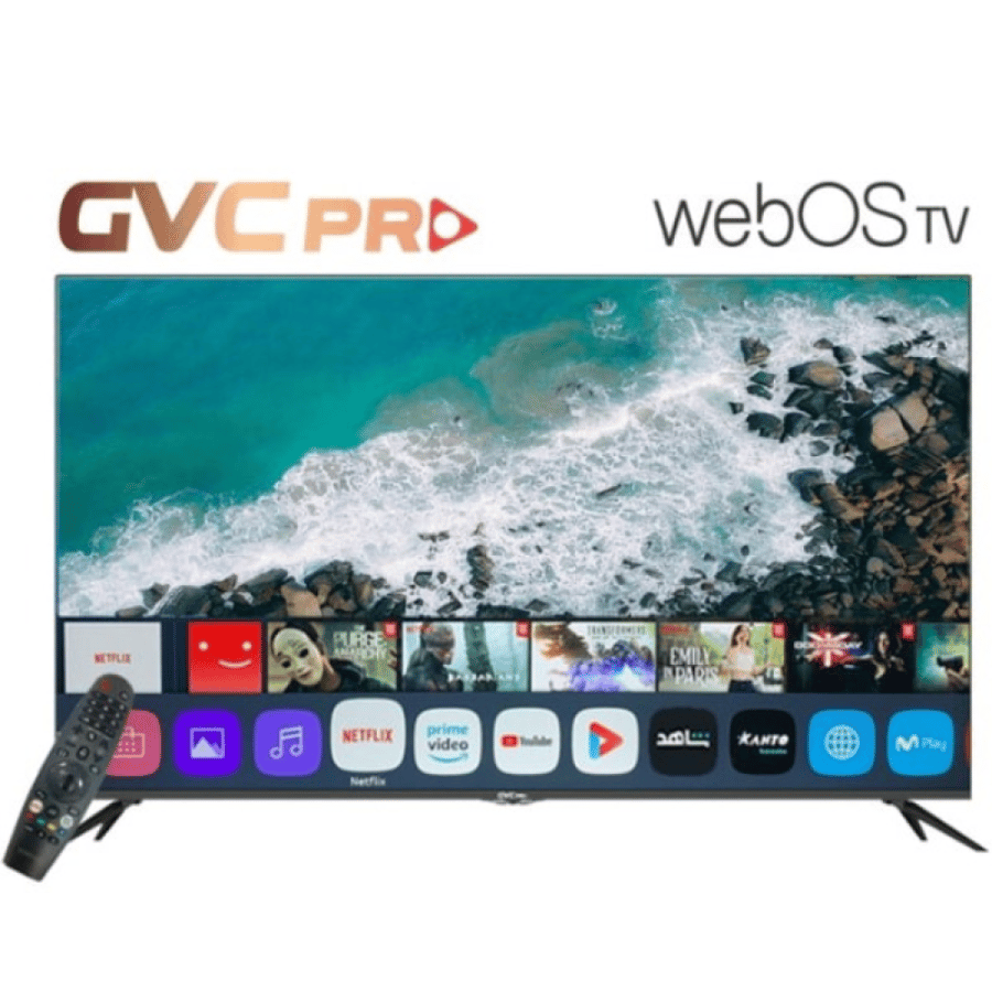 شاشة جي في سي برو 75 بوصة , 4K , نظام WebOs , مع ريموت ماجيك