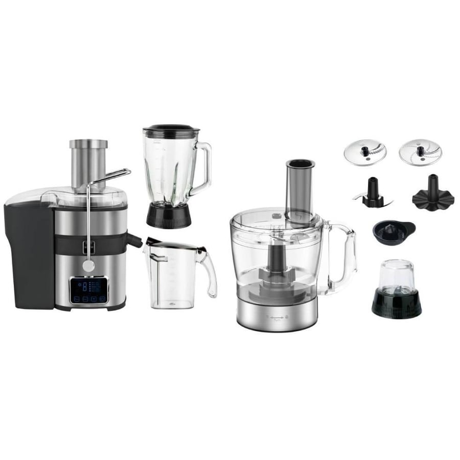 Fruit extractor Xper 800 watts with chopper and blender and grinder - stainless steel - model XPJ999