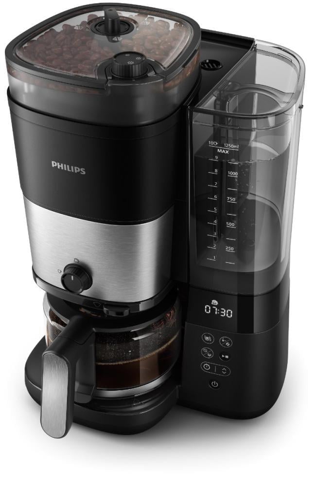 Philips coffee preparation machine with built-in coffee grinder, 1.25 liter capacity - Model HD7900/50